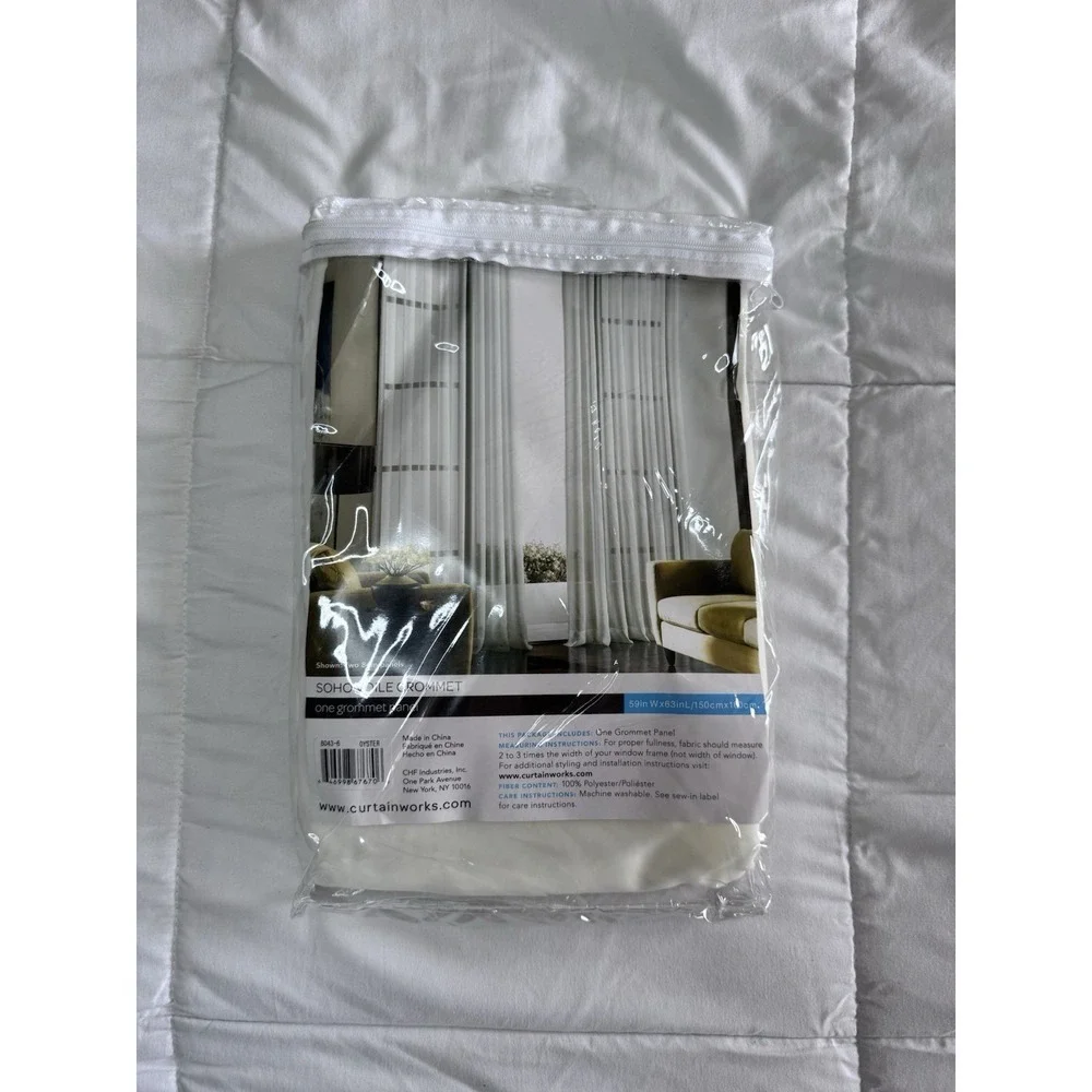 New Curtainworks  one grommet panel Sheer Curtain Panel,  59